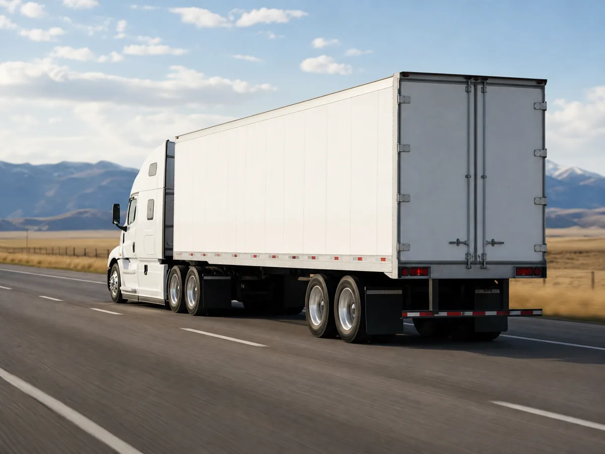 Commercial highway tractor-trailer on a Canadian corridor — transport equipment financed by TruCapital